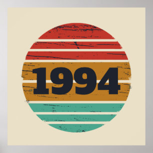 Personlig vintage 30års födelsedag-gåvor poster