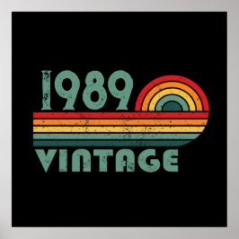 Personlig vintage 35-årsfest poster