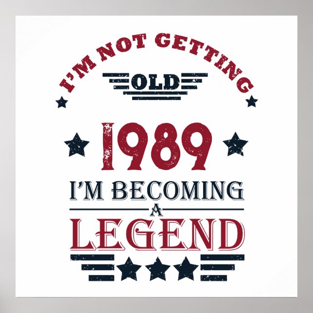 Personlig vintage 35-årsfest  poster (Framsidan)