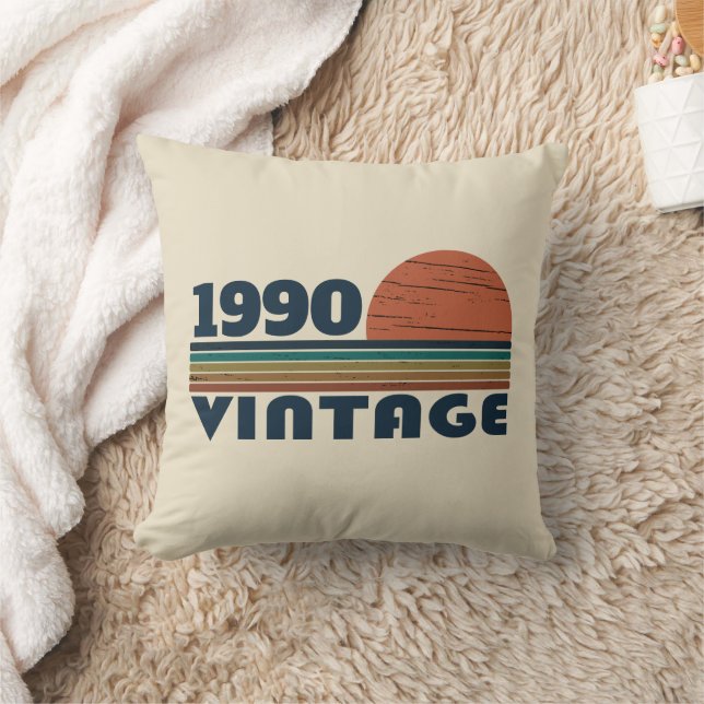 Personlig vintage 35-årspresent kudde (Filt)