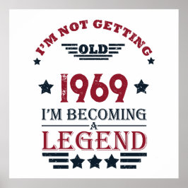 Personlig vintage 55-års födelsedagsfest poster