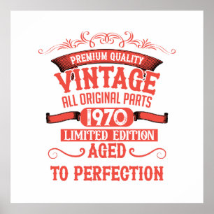Personlig vintage 55-års födelsedagsfest poster