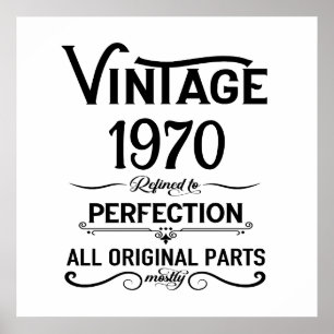 Personlig vintage 55-års födelsedagsfest poster