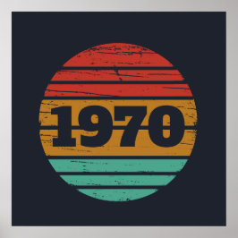 Personlig vintage 55-årsfest poster