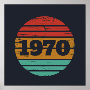 Personlig vintage 55-årsfest poster