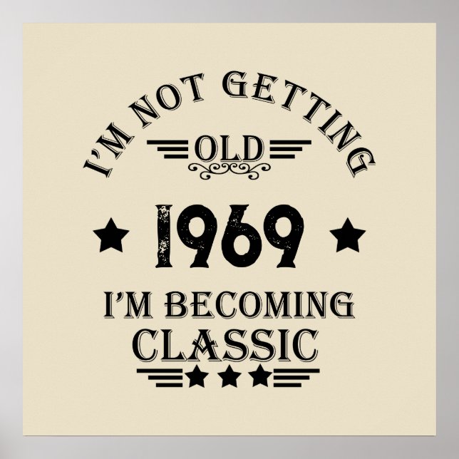 Personlig vintage 55-årsfest poster (Framsidan)