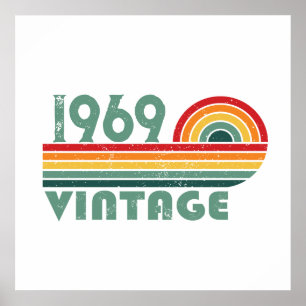 Personlig vintage 55-årsfest poster
