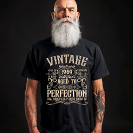 Personlig vintage 65-årsdag whisky-tema t shirt
