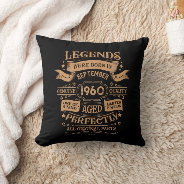 Personlig vintage 65e födelsedagsetikett whiskey e kudde (Filt)