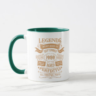 Personlig vintage 65e födelsedagskalpjäs whiskey p mugg