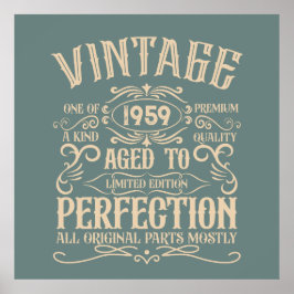 Personlig vintage 65e födelsedagstwhiskey - tema poster