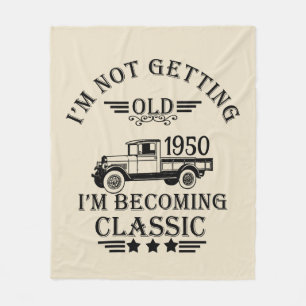 Personlig vintage 75:e födelsedag fleecefilt
