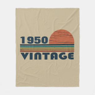 Personlig vintage 75:e födelsedag fleecefilt