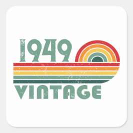 Personlig vintage 75:e födelsedag fyrkantigt klistermärke
