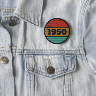 Personlig vintage 75:e födelsedag knapp