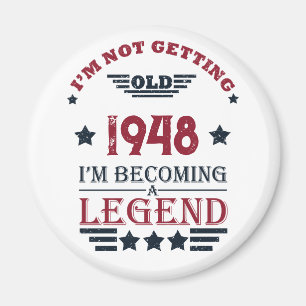 Personlig vintage 75:e födelsedag magnet