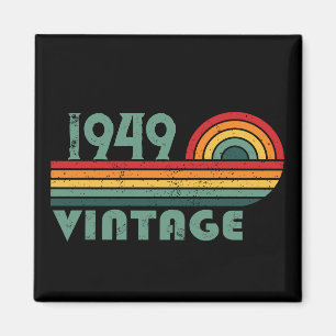 Personlig vintage 75:e födelsedag magnet