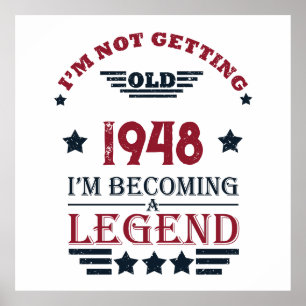 Personlig vintage 75:e födelsedag poster