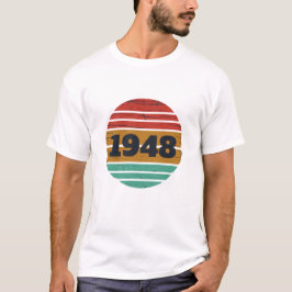 personlig vintage 75:e födelsedag t shirt