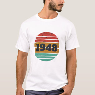 personlig vintage 75:e födelsedag t shirt