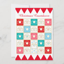 Personlig vintage adventskalender julkort