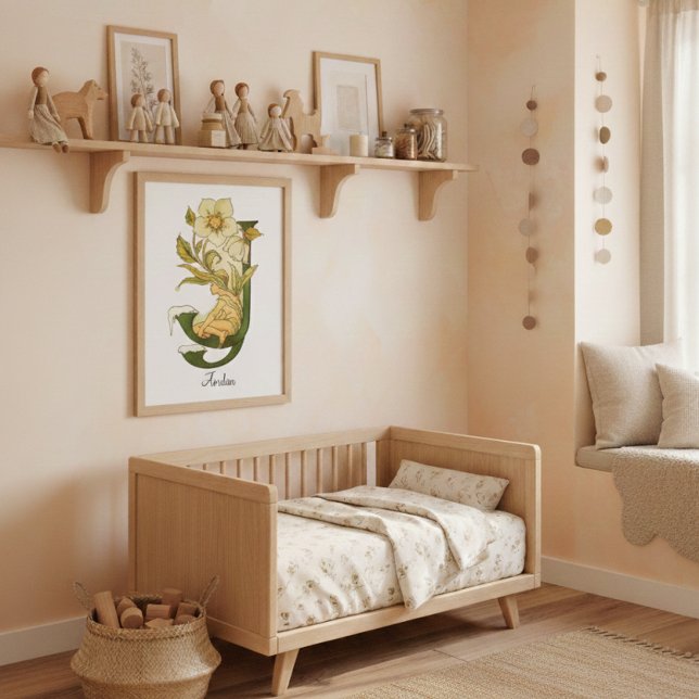 Personlig Vintage Alphabet Brev J Poster (Skapare uppladdad)