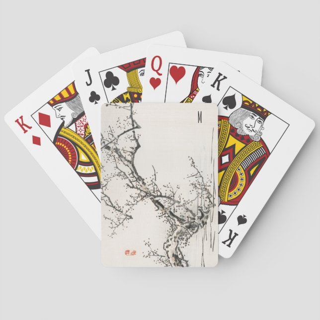Personlig Vintage Asien Träd Casinokort (Baksidan)