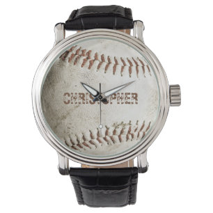 Personlig Vintage Baseball Armbandsur