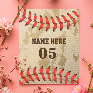 Personlig Vintage Baseball Namn Number Retro