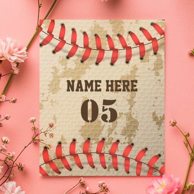 Personlig Vintage Baseball Namn Number Retro (Skapare uppladdad)