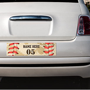 Personlig Vintage Baseball Namn Number Retro Bildekal