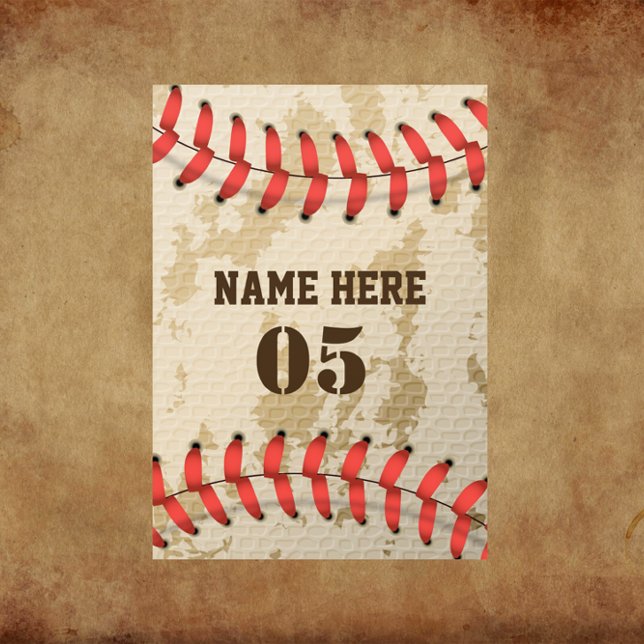 Personlig Vintage Baseball Namn Number Retro Flygblad (Skapare uppladdad)