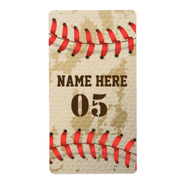 Personlig Vintage Baseball Namn Number Retro Fraktsedel (Framsidan)