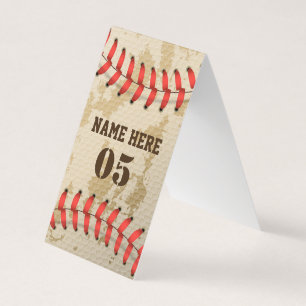 Personlig Vintage Baseball Namn Number Retro Kort