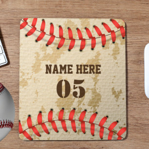 Personlig Vintage Baseball Namn Number Retro Musmatta