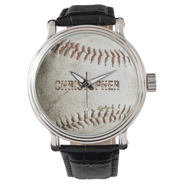 Personlig Vintage Baseboll Armbandsur (Framsida)