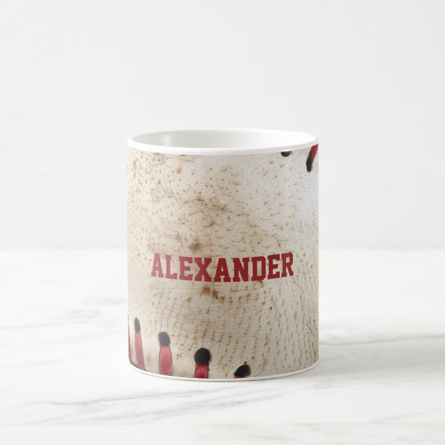 Personlig Vintage Baseboll Kaffemugg (Center)