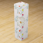 Personlig Vintage Blommigt Garland Mönster Presentask För Vinflaska<br><div class="desc">Vintage Blommigt Garland Mönster</div>