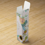 Personlig Vintage Blommigt Garland Mönster Presentask För Vinflaska<br><div class="desc">Vintage Blommigt Garland Mönster</div>