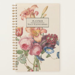 Personlig Vintage Blommigt Planner