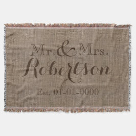 Personlig Vintage Burlap-look Rustic/Bröllop Mysfilt