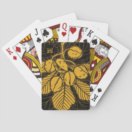 Personlig Vintage Chestnut Black och Brown Casinokort