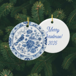 Personlig Vintage Chinoiserie Tallrikar Julgransprydnad Keramik