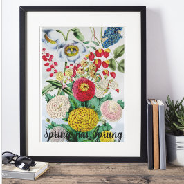 Personlig Vintage Chrysanthemum Poppy Lilac Poster