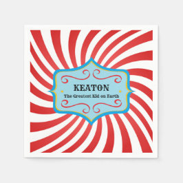 Personlig Vintage Circus Pappra blöjor Pappersservett