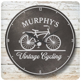 Personlig Vintage Cycling Retro Cycle Stor Klocka