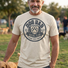Personlig Vintage Dog Dad Social Club T Shirt