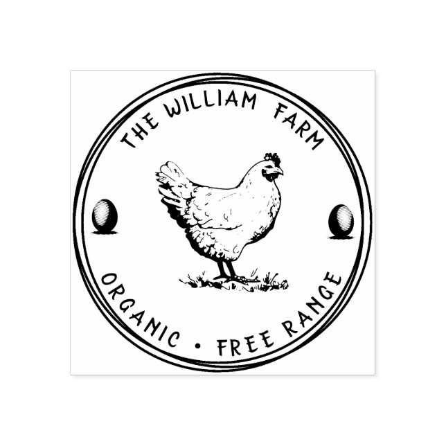 Personlig Vintage ⎢ Egg Frimärke Stämpel (Tryck)