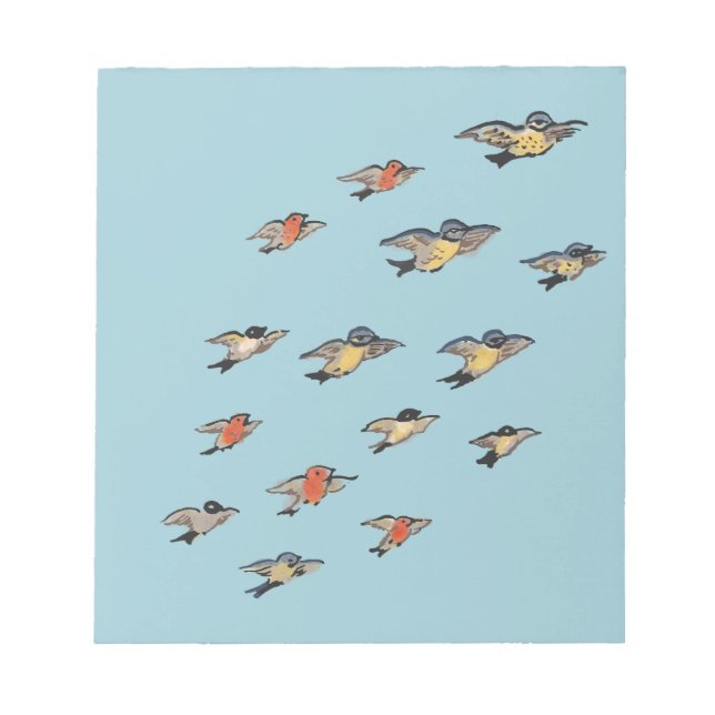 Personlig | Vintage Fågeldesign Anteckningsblock (Framsida)