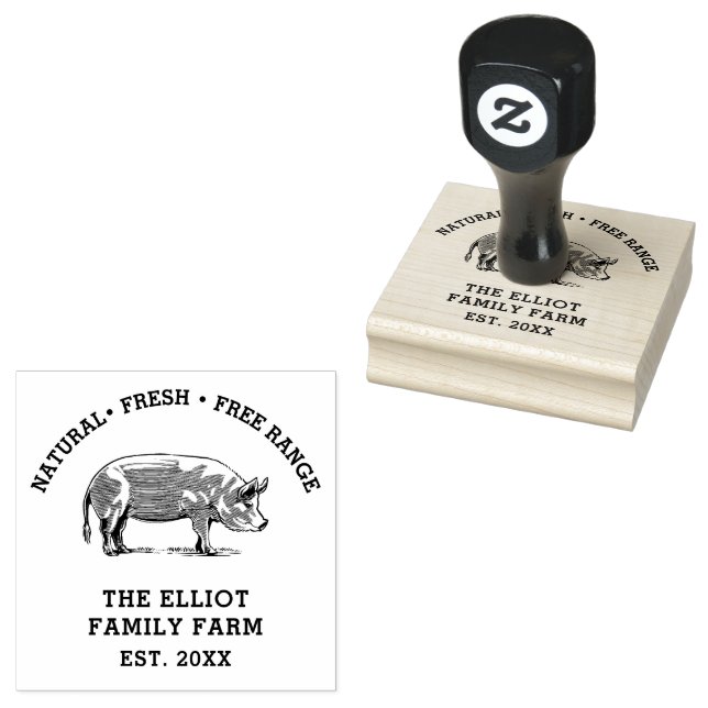 Personlig Vintage Family-grupp Stämpel (Stämplad)